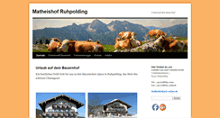 Desktop Screenshot of matheishof-ruhpolding.de
