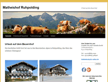 Tablet Screenshot of matheishof-ruhpolding.de